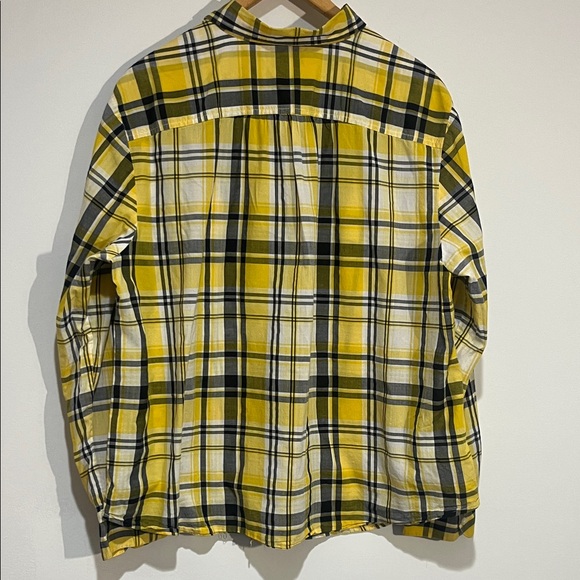 Ralph Lauren Plaid Button-Down Shirt in Yellow and Black - Picture 3 of 5